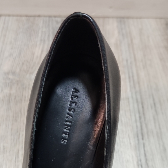 ALLSAINTS Xerxes  Black Block Heels - Picture 2 of 10